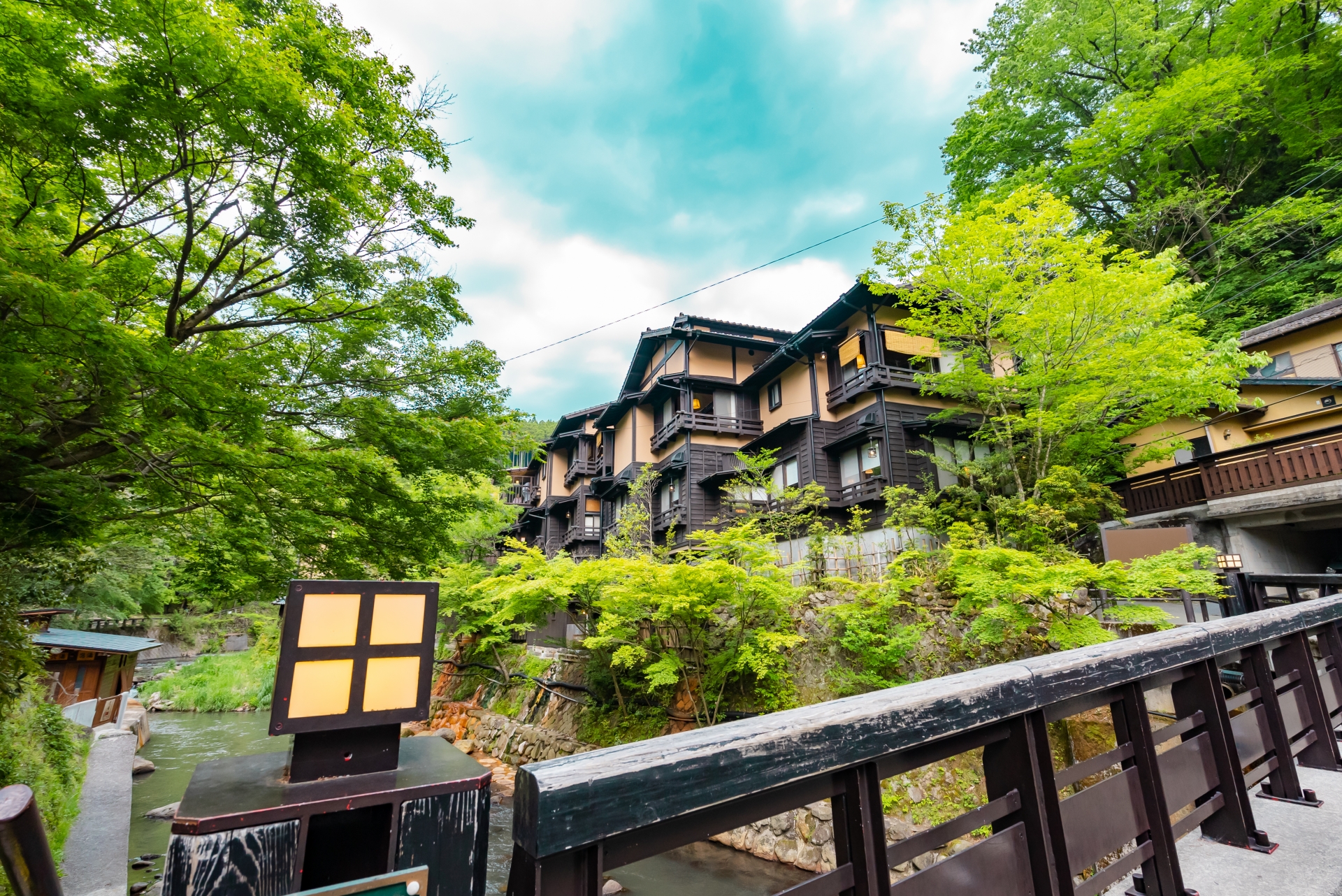 修善寺の温泉地の風景