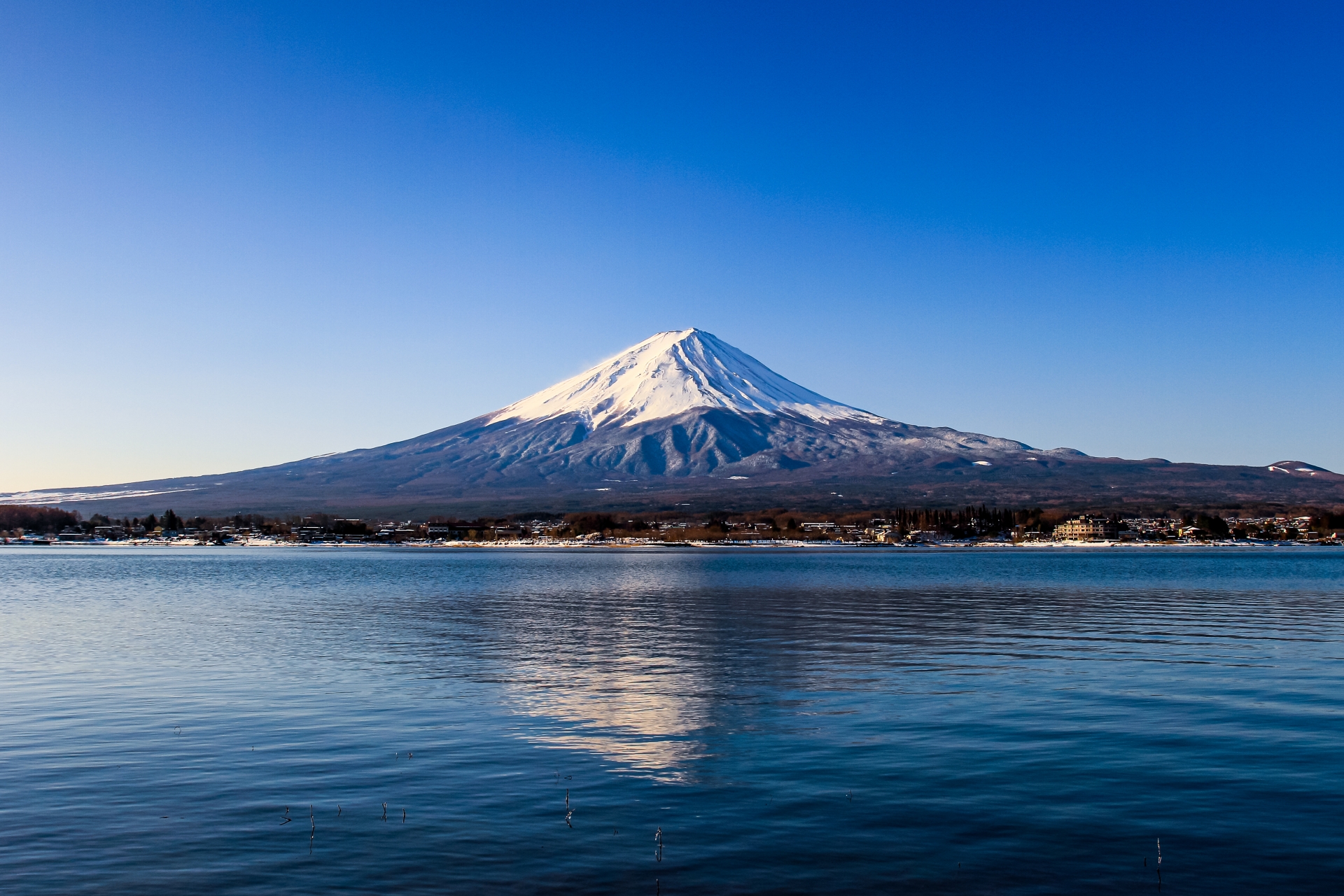 河口湖と富士山の絶景